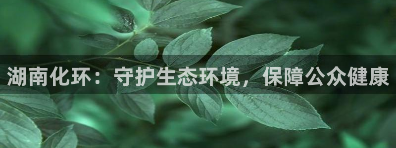 亿万红包版下载正版：湖南化环：守护生态环境，保障公众健康
