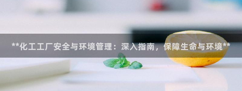 mr8001亿万先生在线存款：**化工工厂安全与环境管理：深入指南，保障生命与环境**