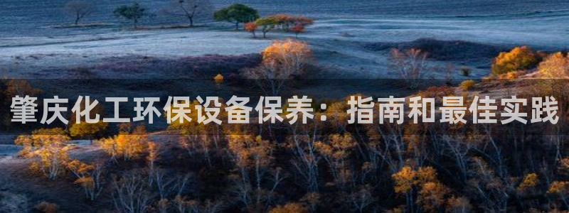 亿万先生客户端官网下载：肇庆化工环保设备保养：指南和最佳实践