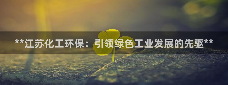 亿万网友在线实时为您解答问题：**江苏化工环保：引领绿色工业发展的先驱**
