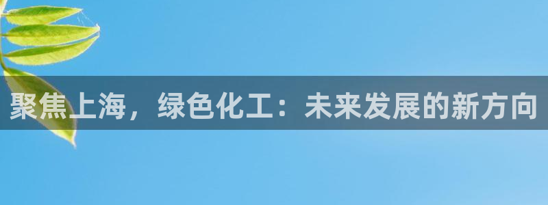 亿万首富游戏破解版无限钻石：聚焦上海，绿色化工：未来发展的新方向