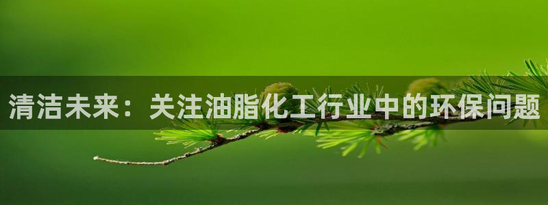 mr8001亿万先生在线存款：清洁未来：关注油脂化工行业中的环保问题